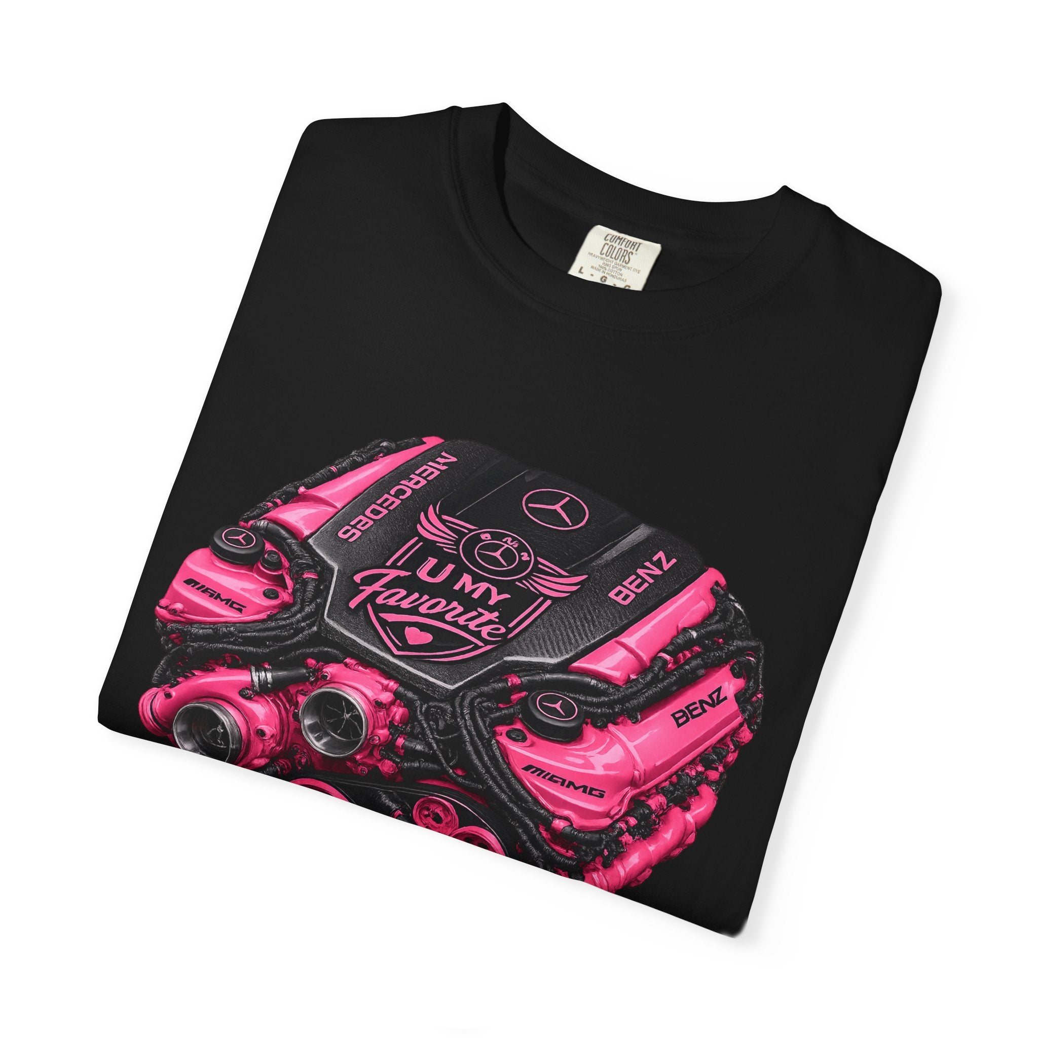 Car Engine Heart Tee — I Love Engines Graphic T-Shirt
