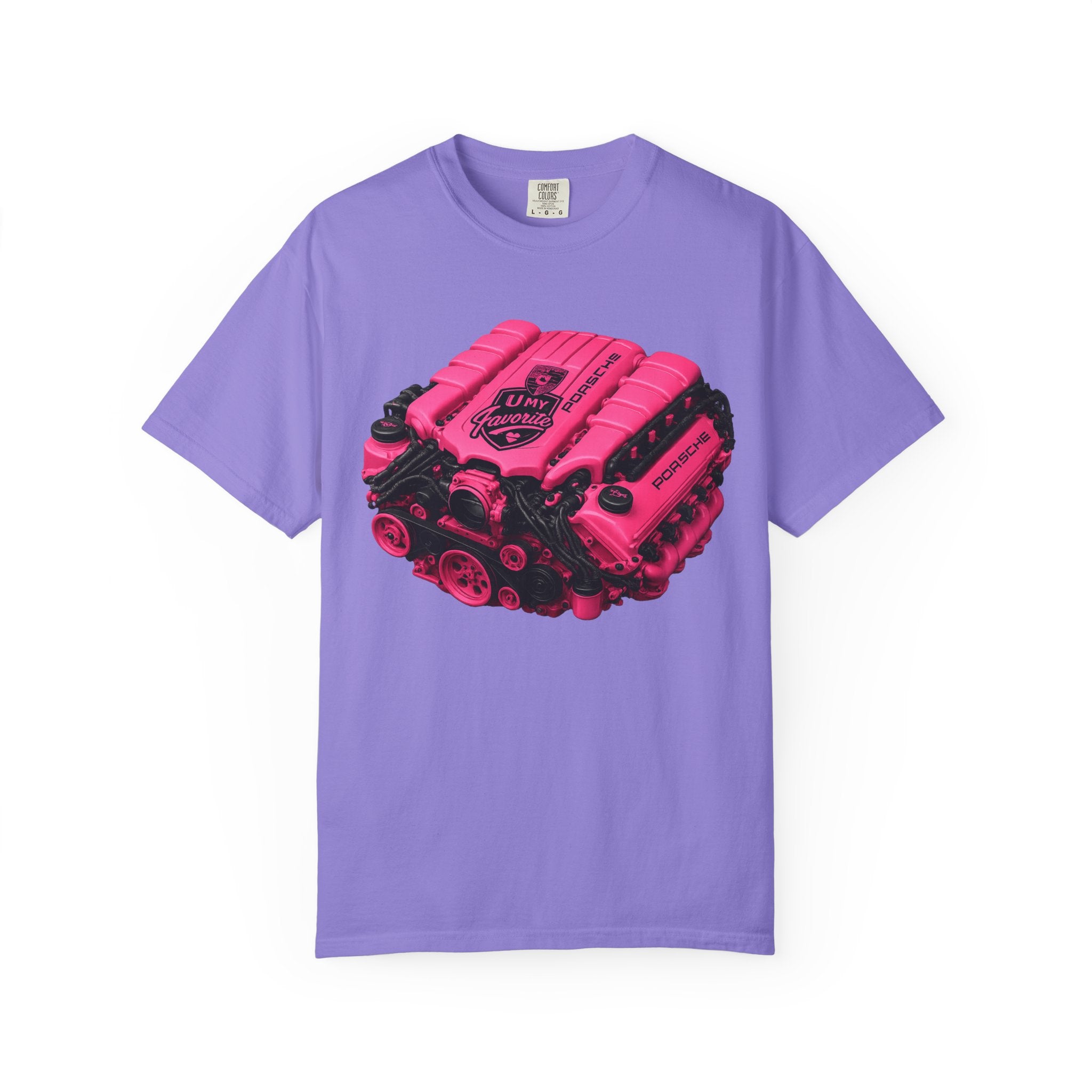 Retro Pink V8 Engine T-Shirt