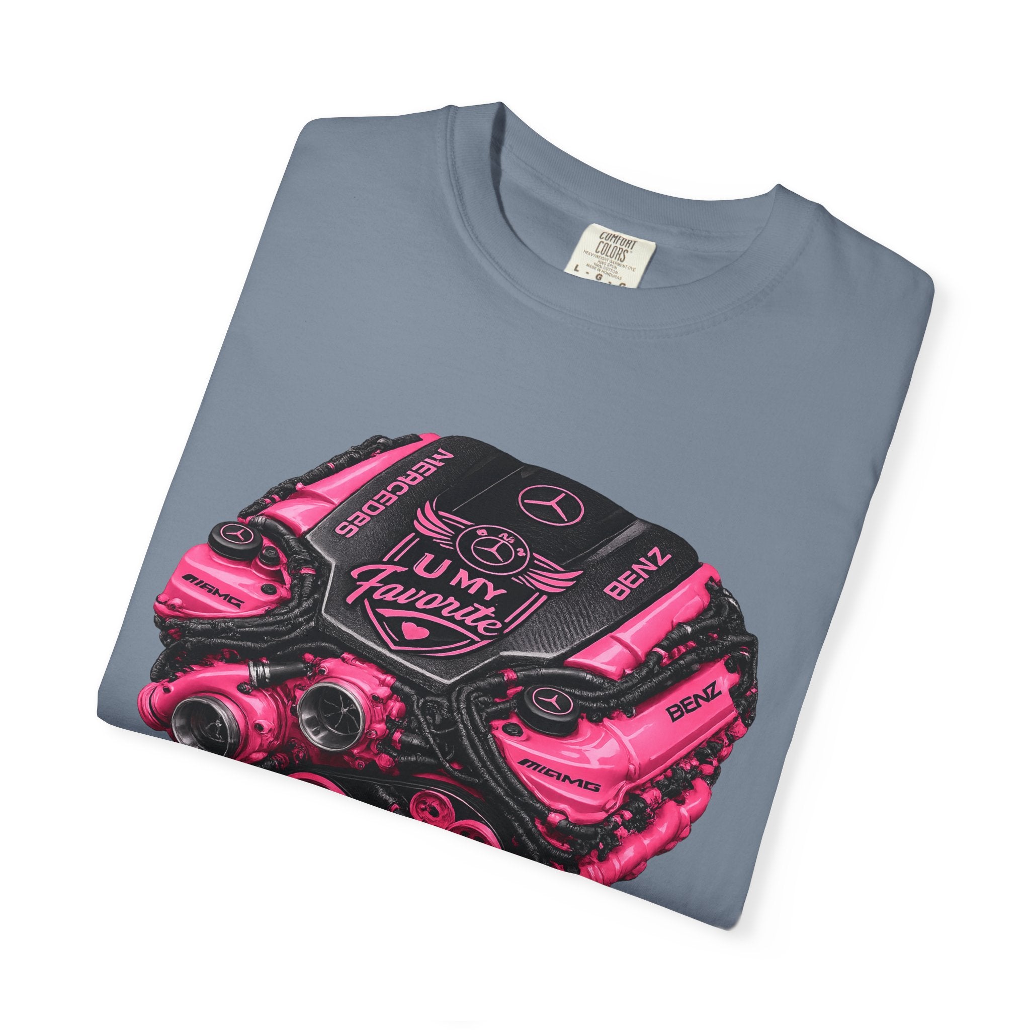 Car Engine Heart Tee — I Love Engines Graphic T-Shirt