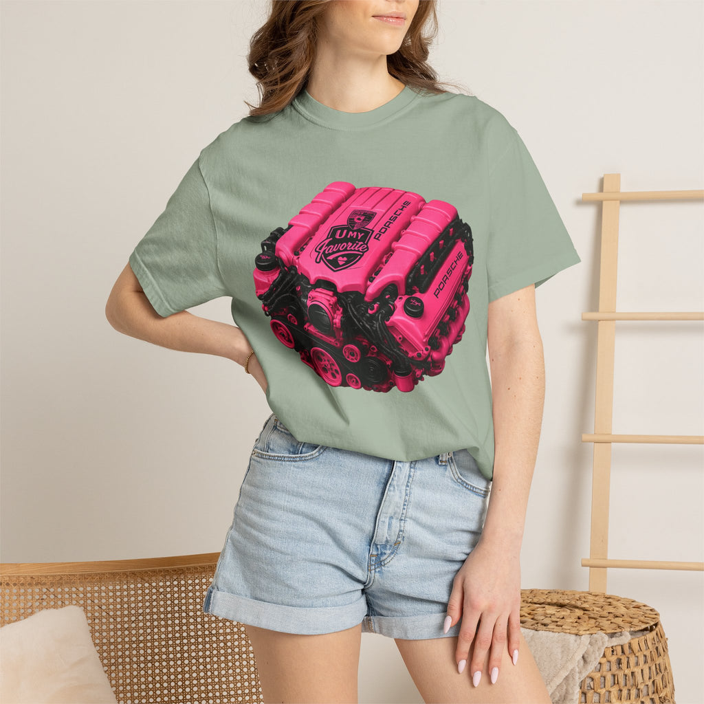 Retro Pink V8 Engine T-Shirt