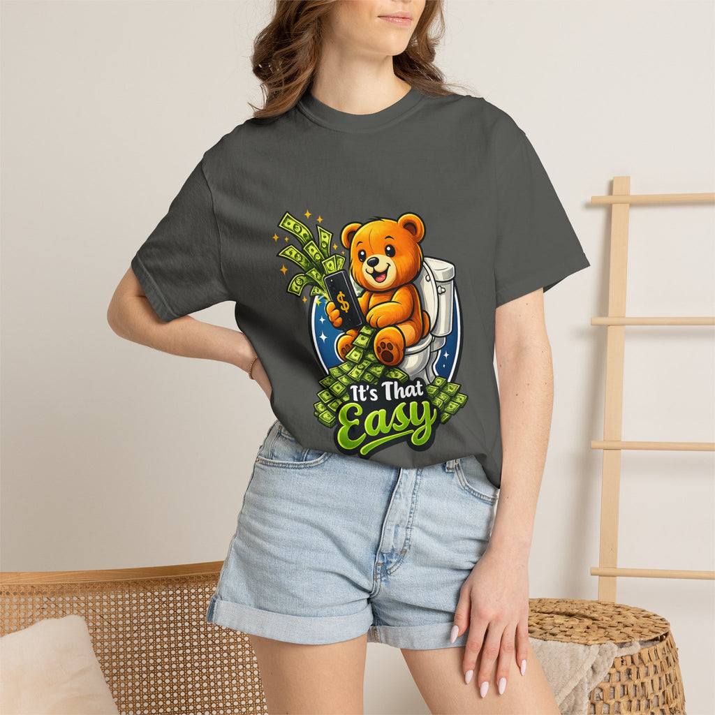 Bathroom Billionaire T-Shirt — Cute Bear on Toilet Graphic Tee
