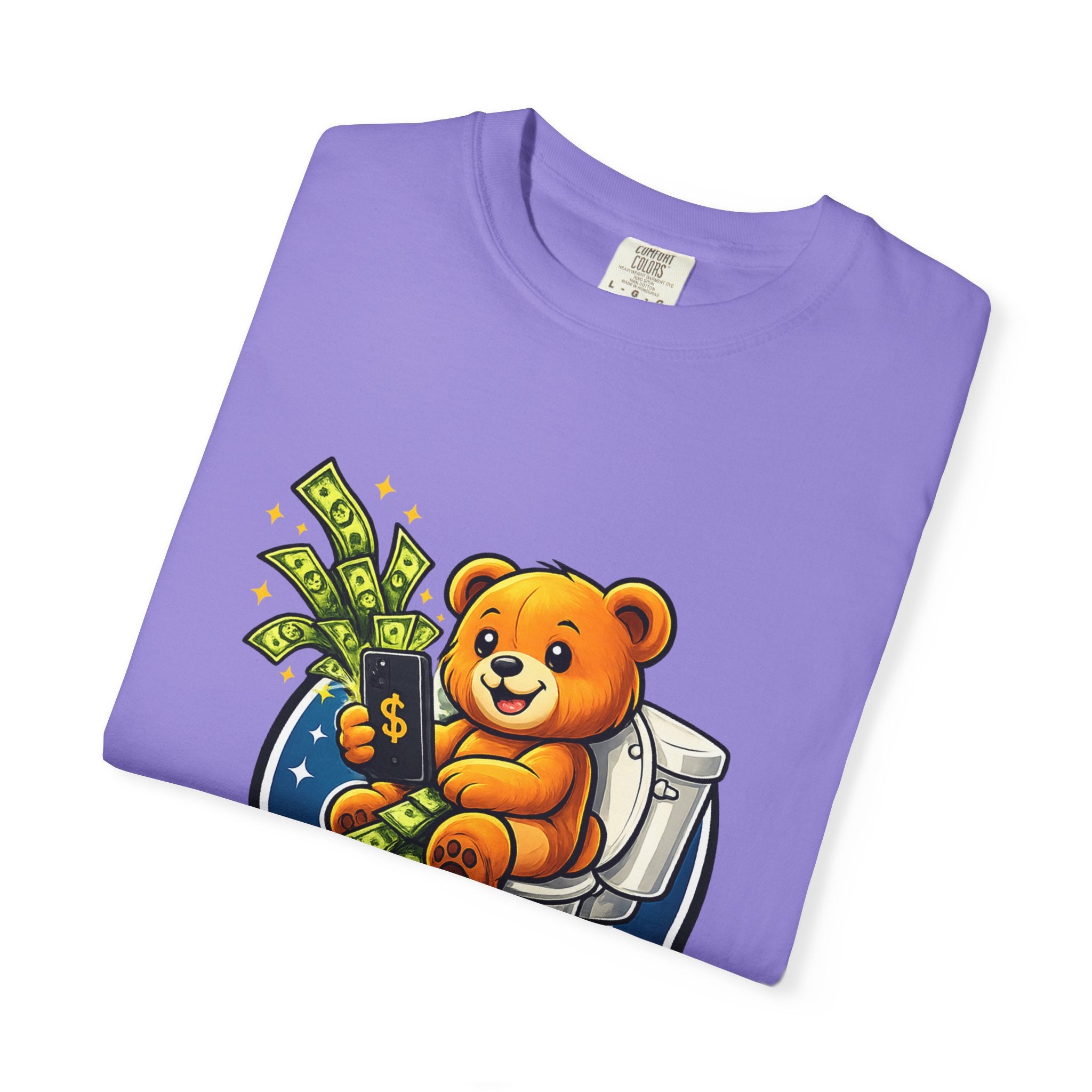 Bathroom Billionaire T-Shirt — Cute Bear on Toilet Graphic Tee