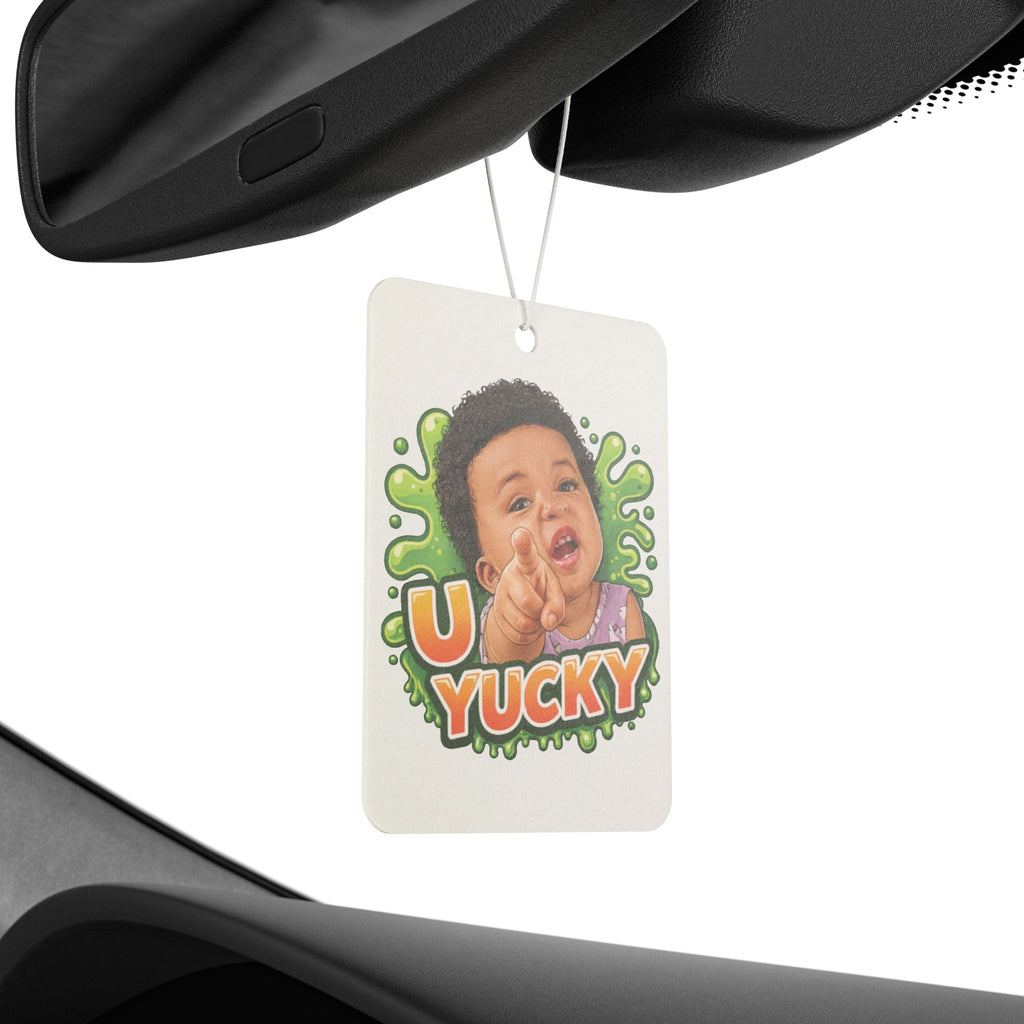 Car Air Freshener — 'U Yucky' Funny Baby Face Scented Hanging Air Freshener