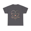 Romantic Heartline Tee — “Hey u je t'aime” French Love Graphic T-Shirt