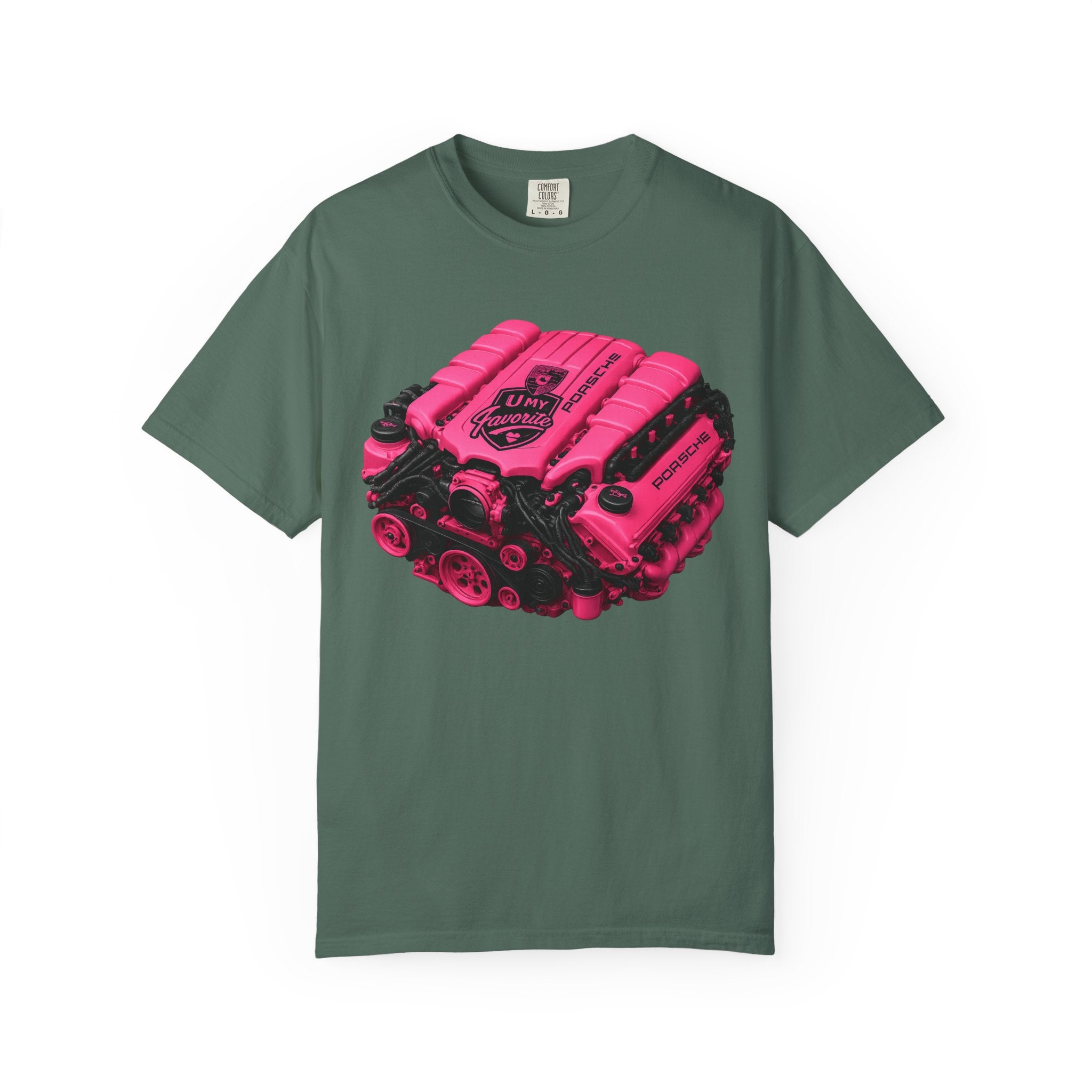 Retro Pink V8 Engine T-Shirt