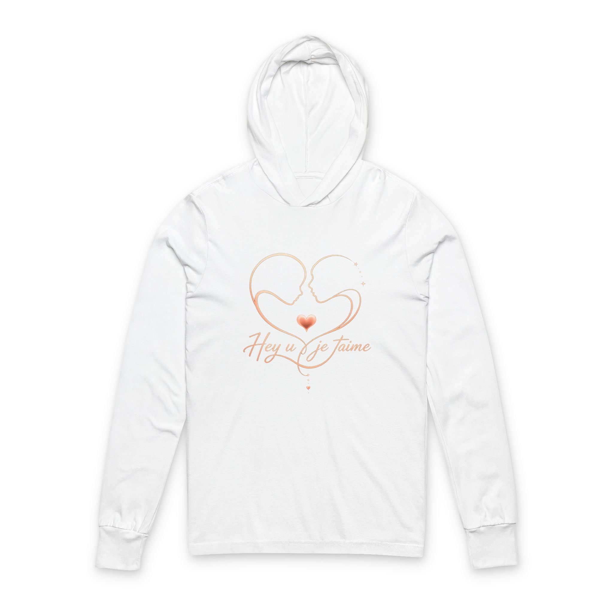 Mother & Baby Heart Hoodie Tee — "Hey Mom & June" Long Sleeve