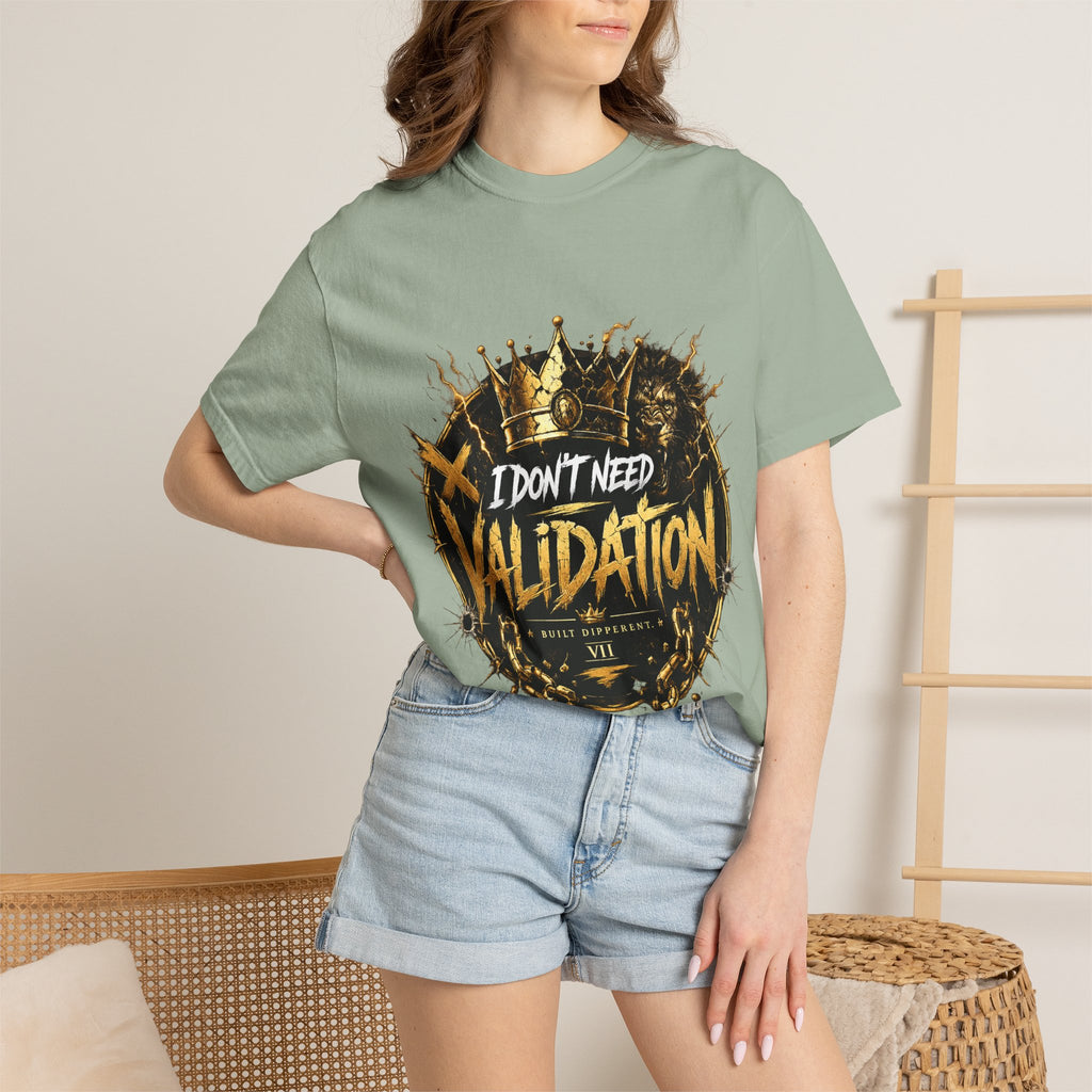 I Don’t Need Validation Graphic Tee — Bold Crown Streetwear T-Shirt