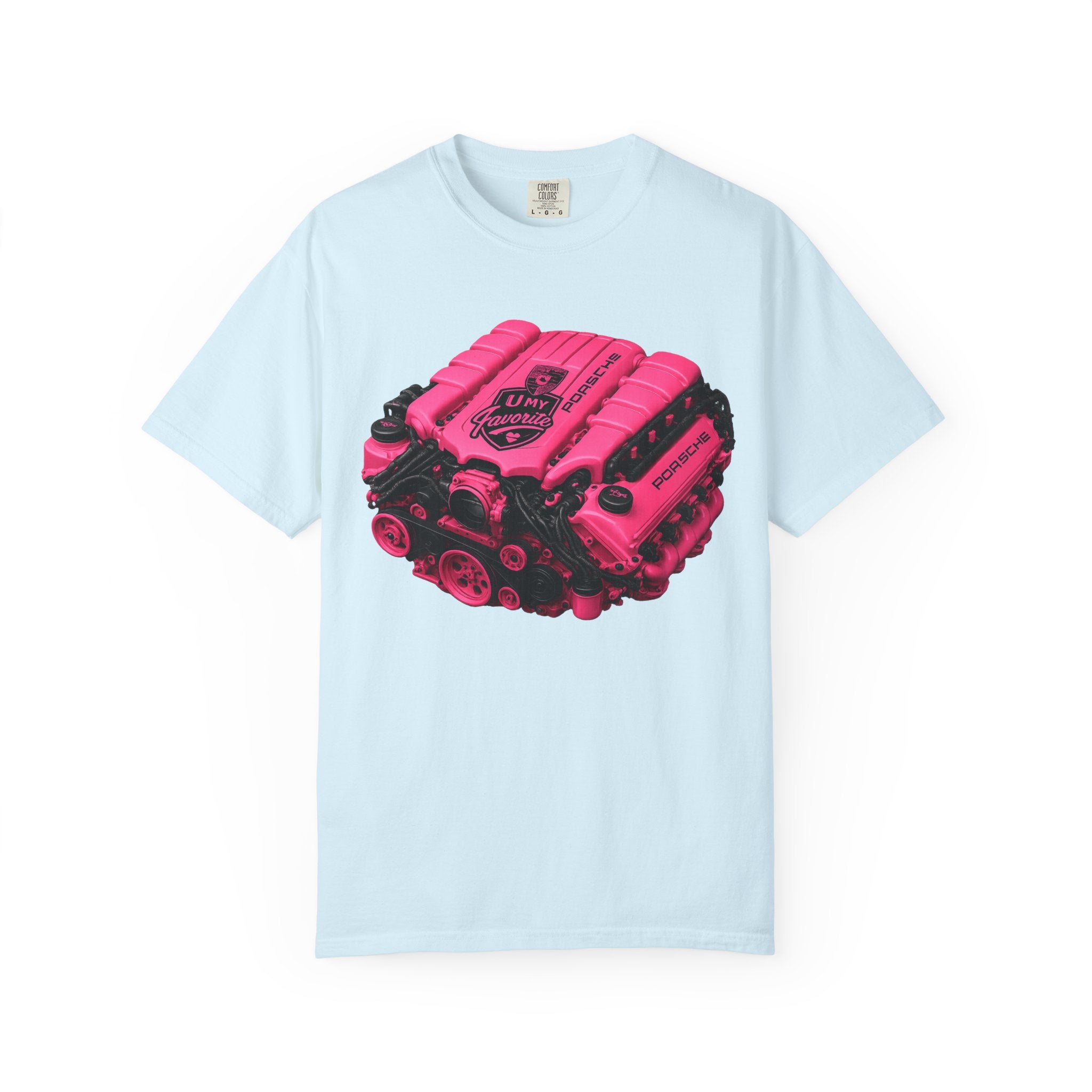 Retro Pink V8 Engine T-Shirt