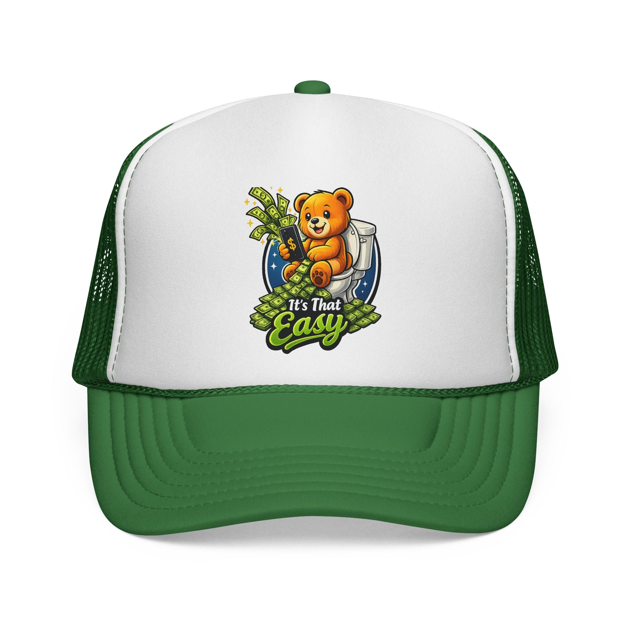 Trucker Cap - Cute Teddy Bear 'It's That Easy' Mesh Hat
