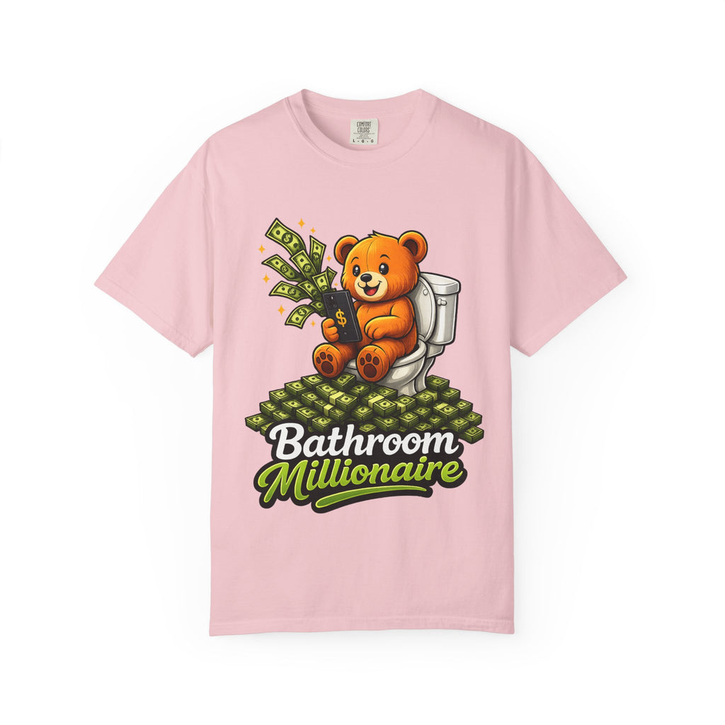 Bathroom Millionaire T-Shirt — Cute Bear on Toilet Graphic Tee