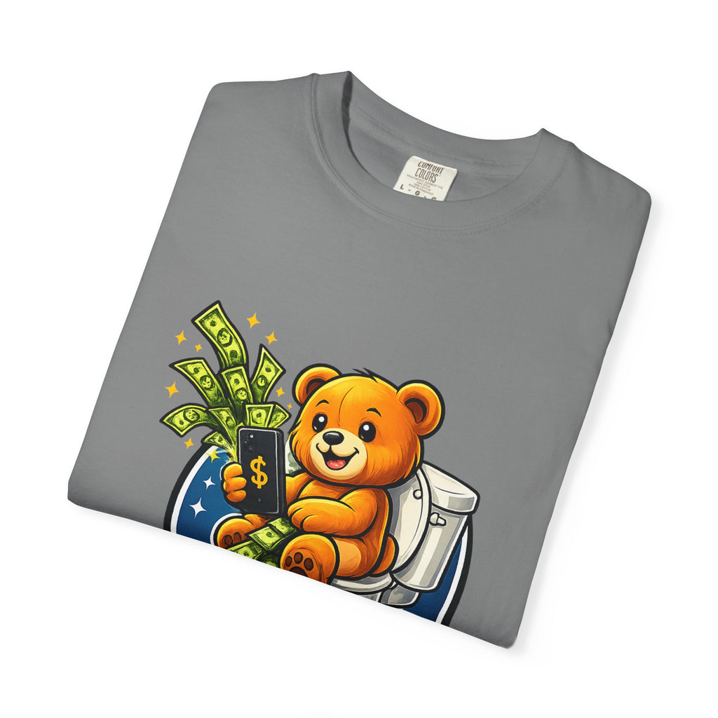 Bathroom Billionaire T-Shirt — Cute Bear on Toilet Graphic Tee