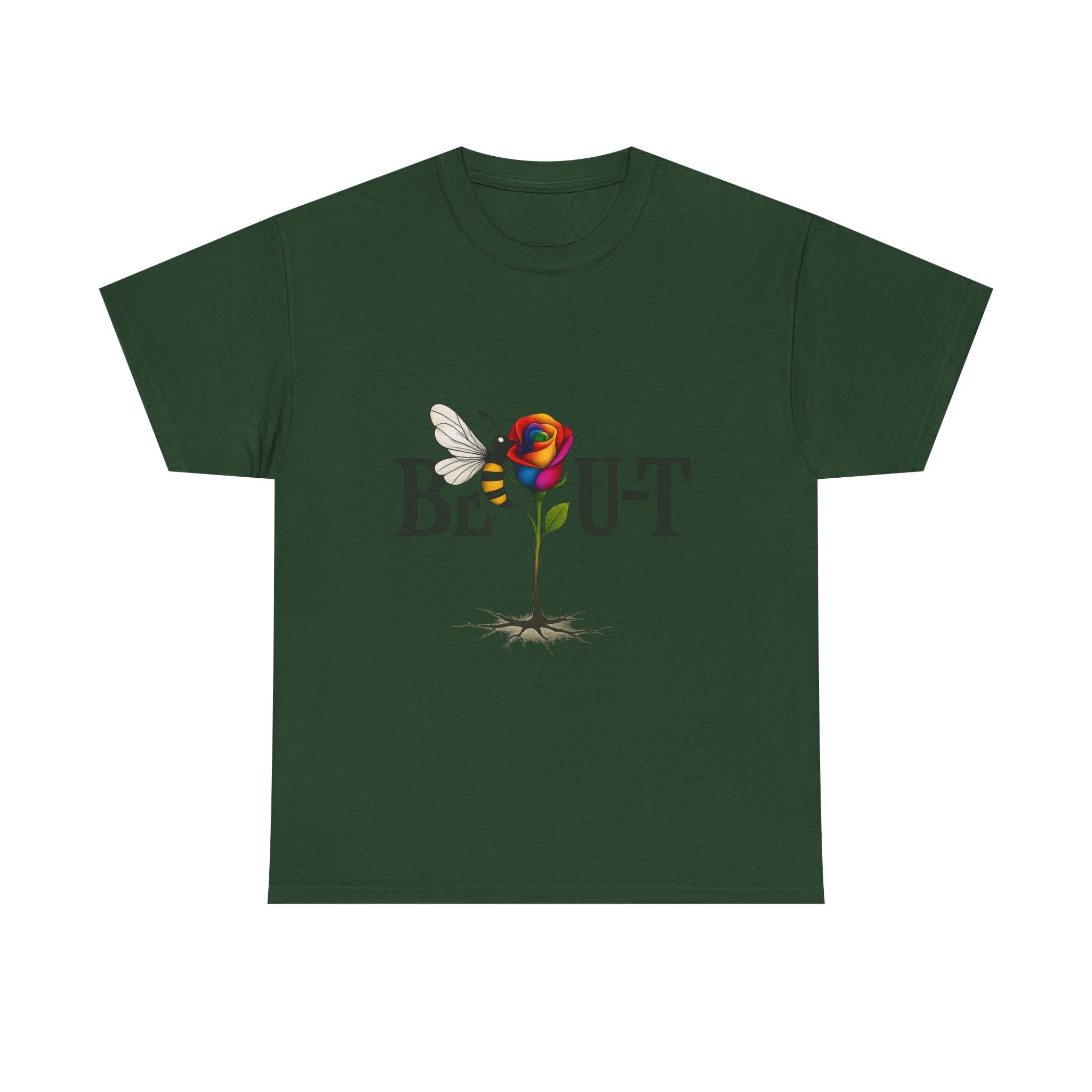 T-Shirt — "Be-Out" Rose & Bee Graphic Tee