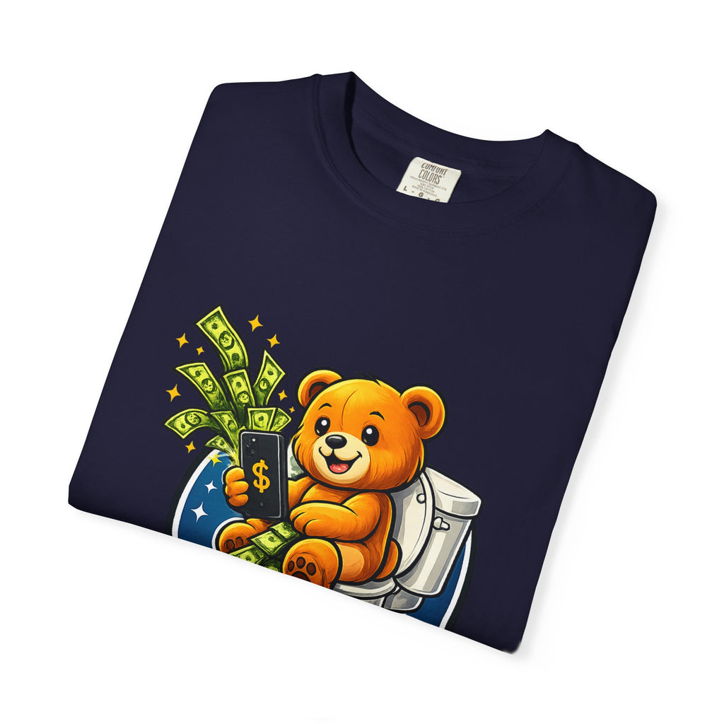 Bathroom Billionaire T-Shirt — Cute Bear on Toilet Graphic Tee
