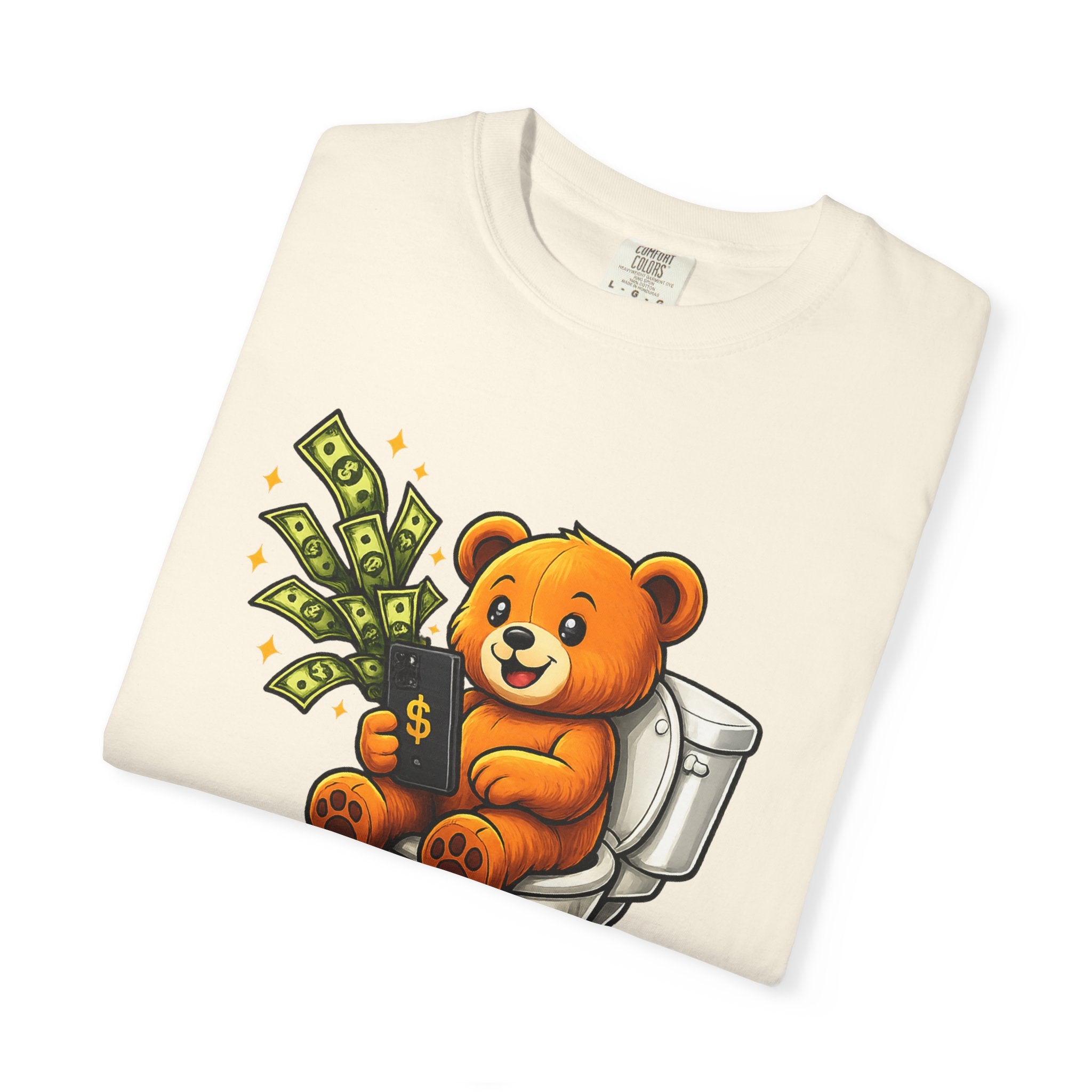 Bathroom Millionaire T-Shirt — Cute Bear on Toilet Graphic Tee