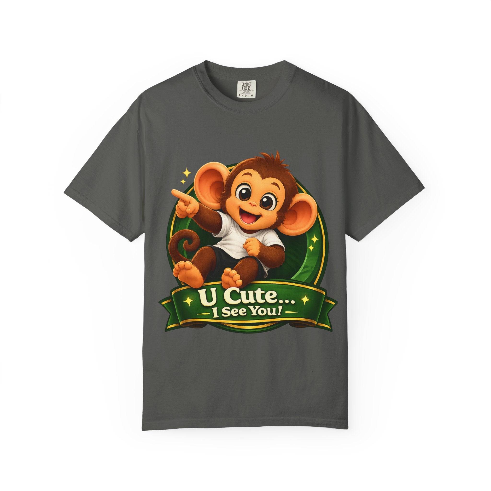 Cute Monkey T-Shirt — "U Cute... I See You!" Graphic Tee