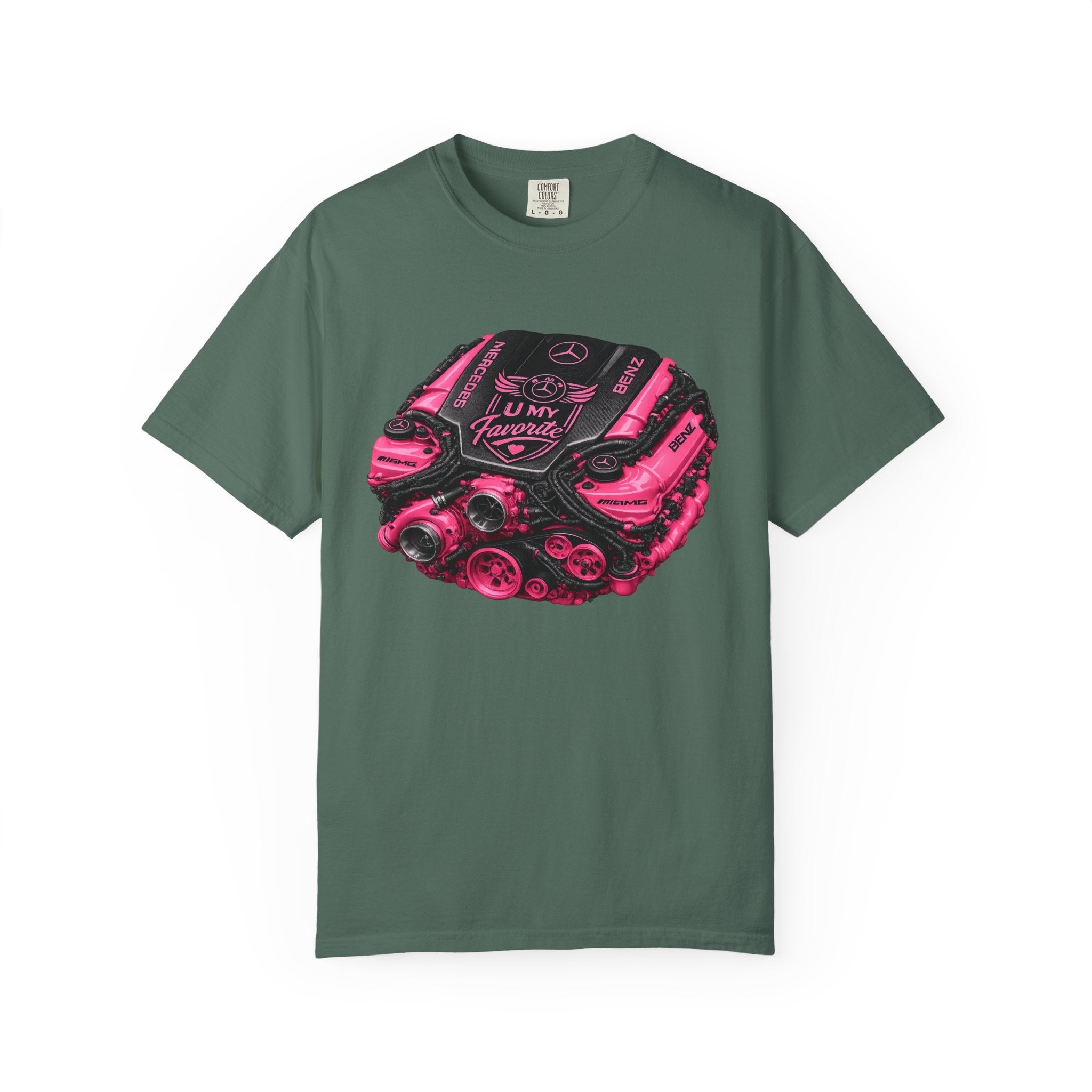 Car Engine Heart Tee — I Love Engines Graphic T-Shirt
