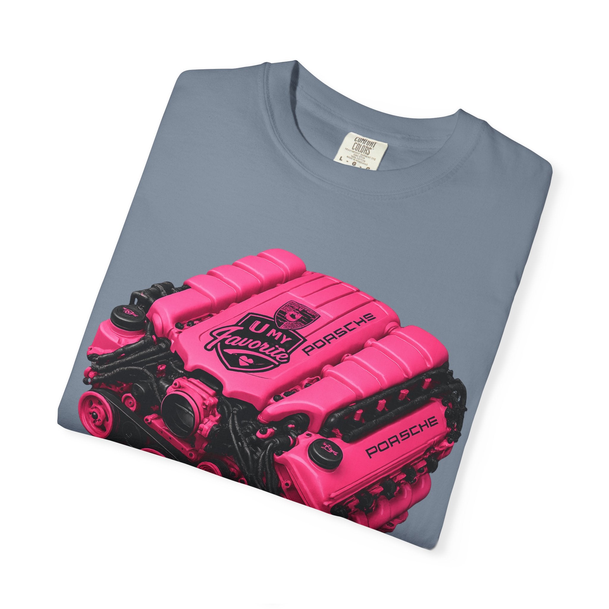 Retro Pink V8 Engine T-Shirt