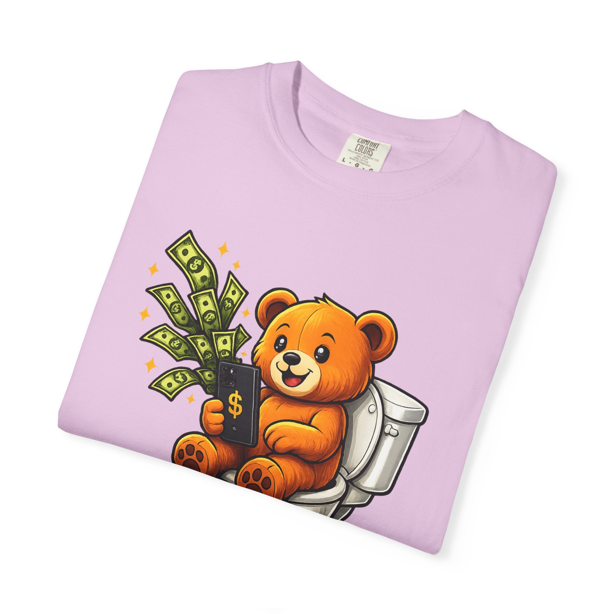 Bathroom Millionaire T-Shirt — Cute Bear on Toilet Graphic Tee