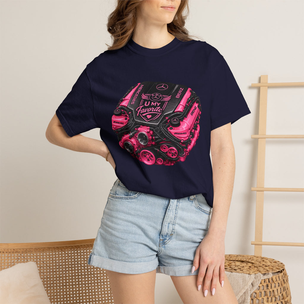 Car Engine Heart Tee — I Love Engines Graphic T-Shirt
