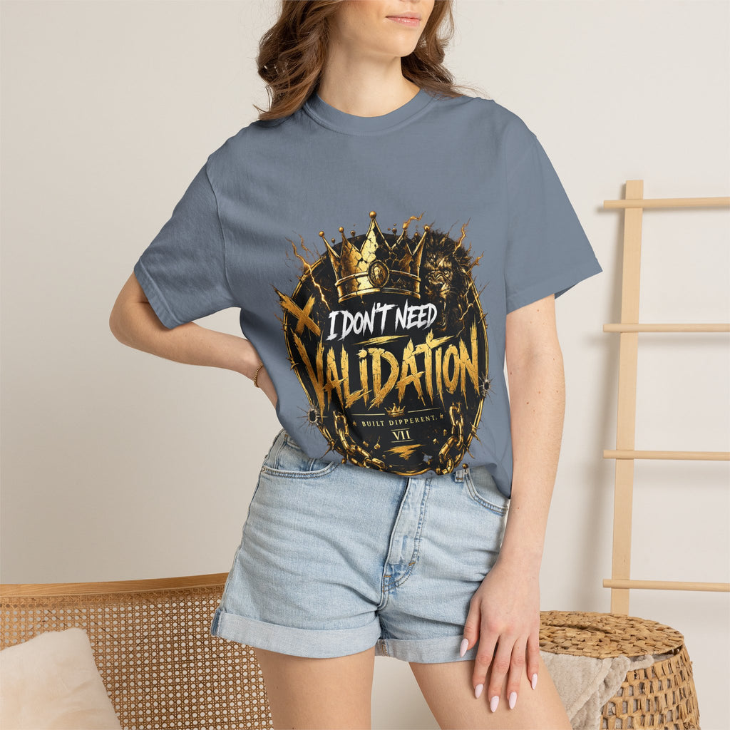 I Don’t Need Validation Graphic Tee — Bold Crown Streetwear T-Shirt
