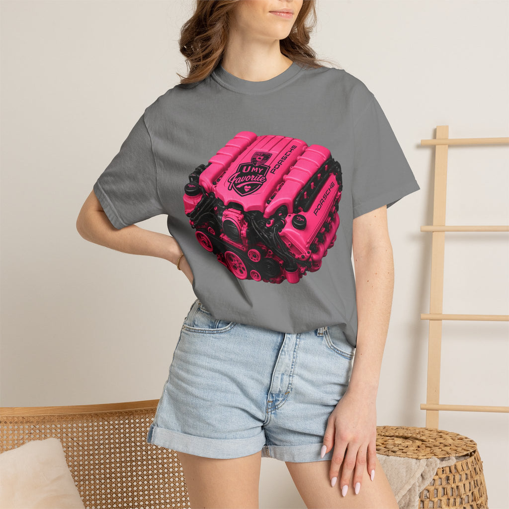 Retro Pink V8 Engine T-Shirt