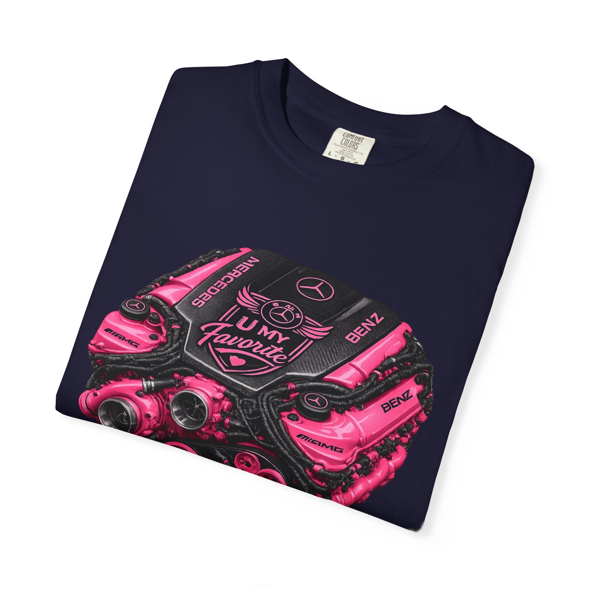 Car Engine Heart Tee — I Love Engines Graphic T-Shirt
