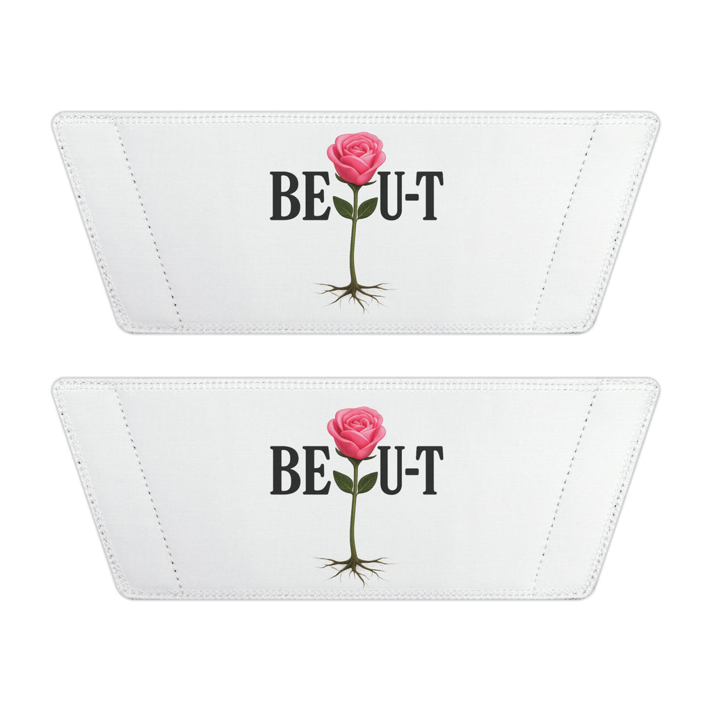 Youth Slides – 'Be-U-t' Rose Graphic Removable-Strap Sandals