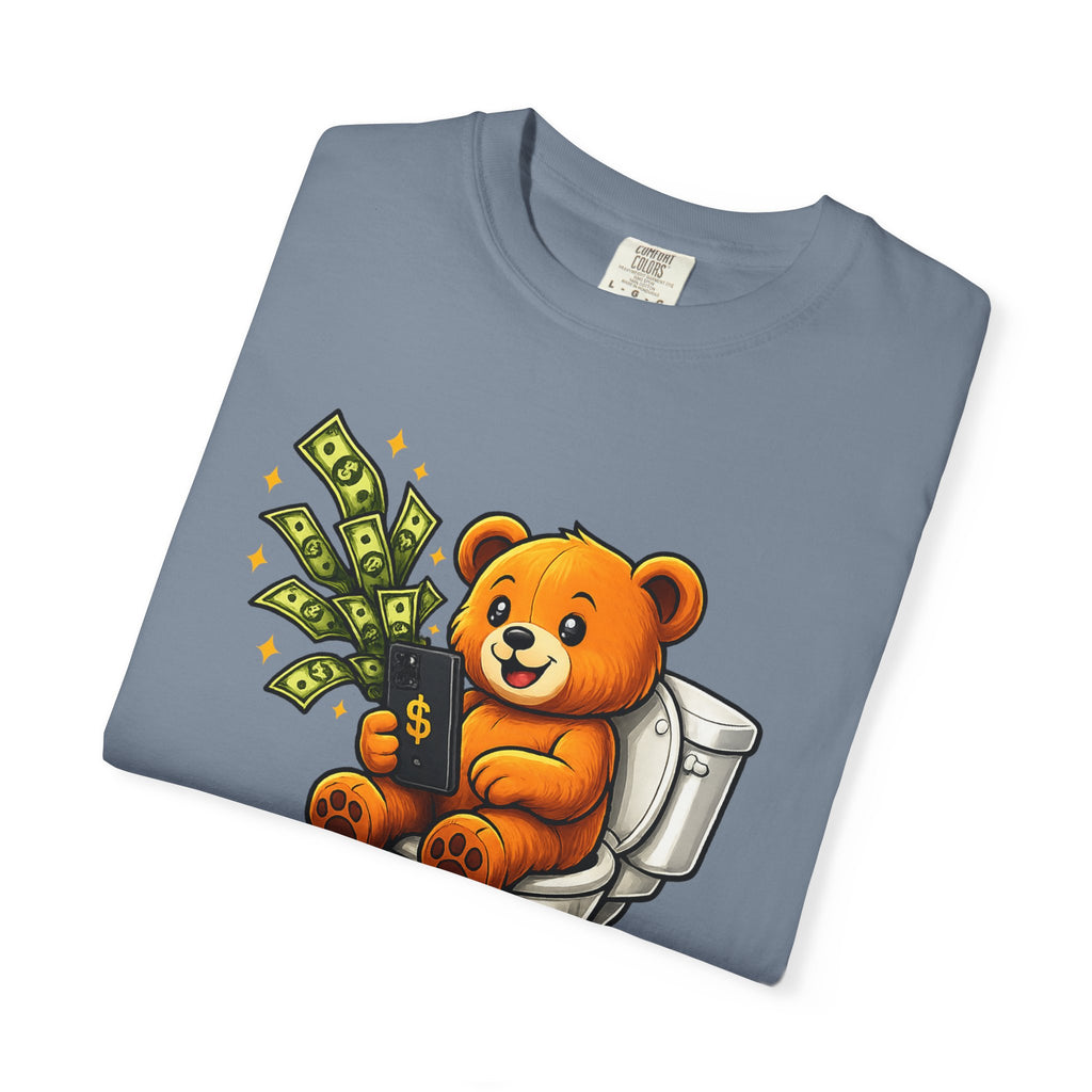 Bathroom Millionaire T-Shirt — Cute Bear on Toilet Graphic Tee