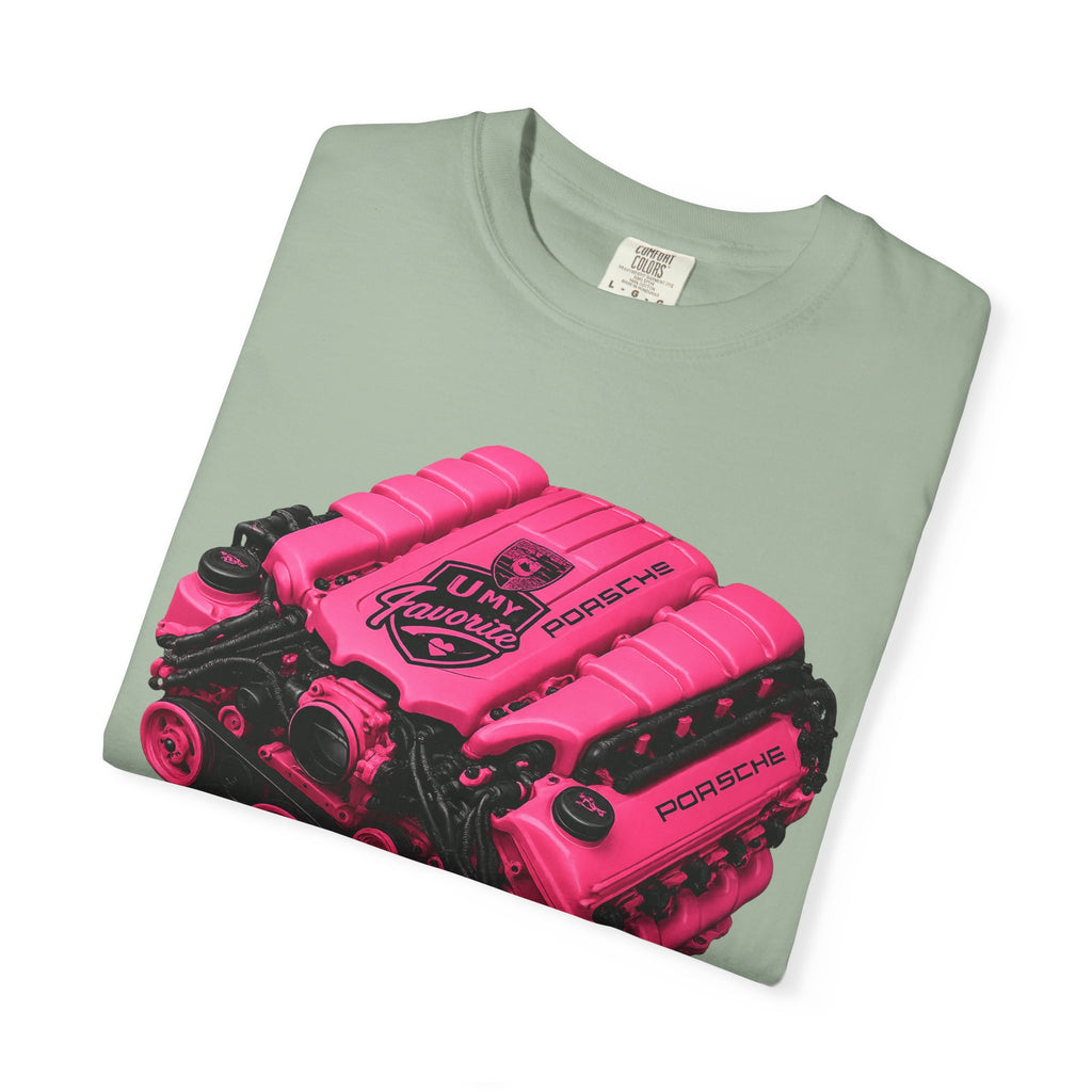 Retro Pink V8 Engine T-Shirt