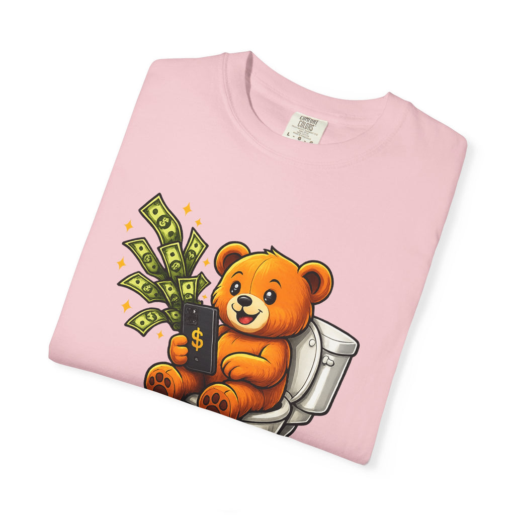 Bathroom Millionaire T-Shirt — Cute Bear on Toilet Graphic Tee