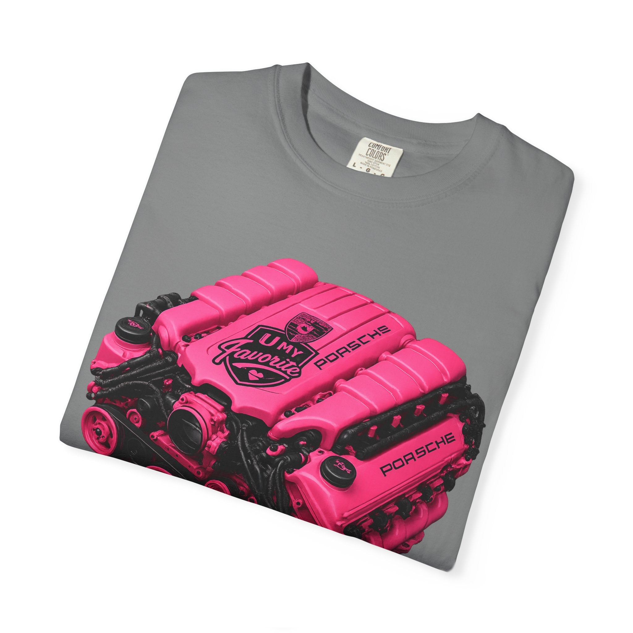 Retro Pink V8 Engine T-Shirt