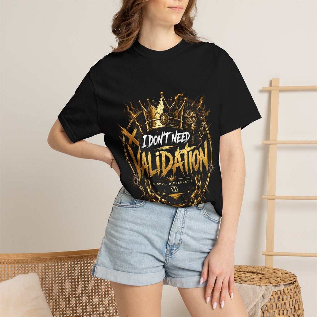 I Don’t Need Validation Graphic Tee — Bold Crown Streetwear T-Shirt