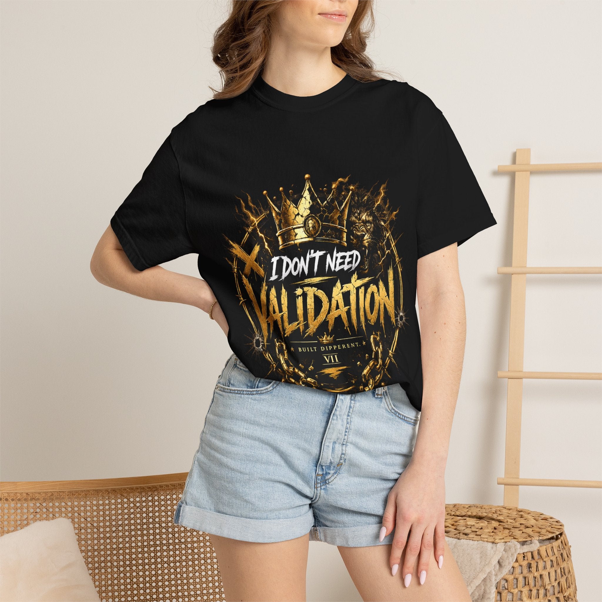 I Don’t Need Validation Graphic Tee — Bold Crown Streetwear T-Shirt