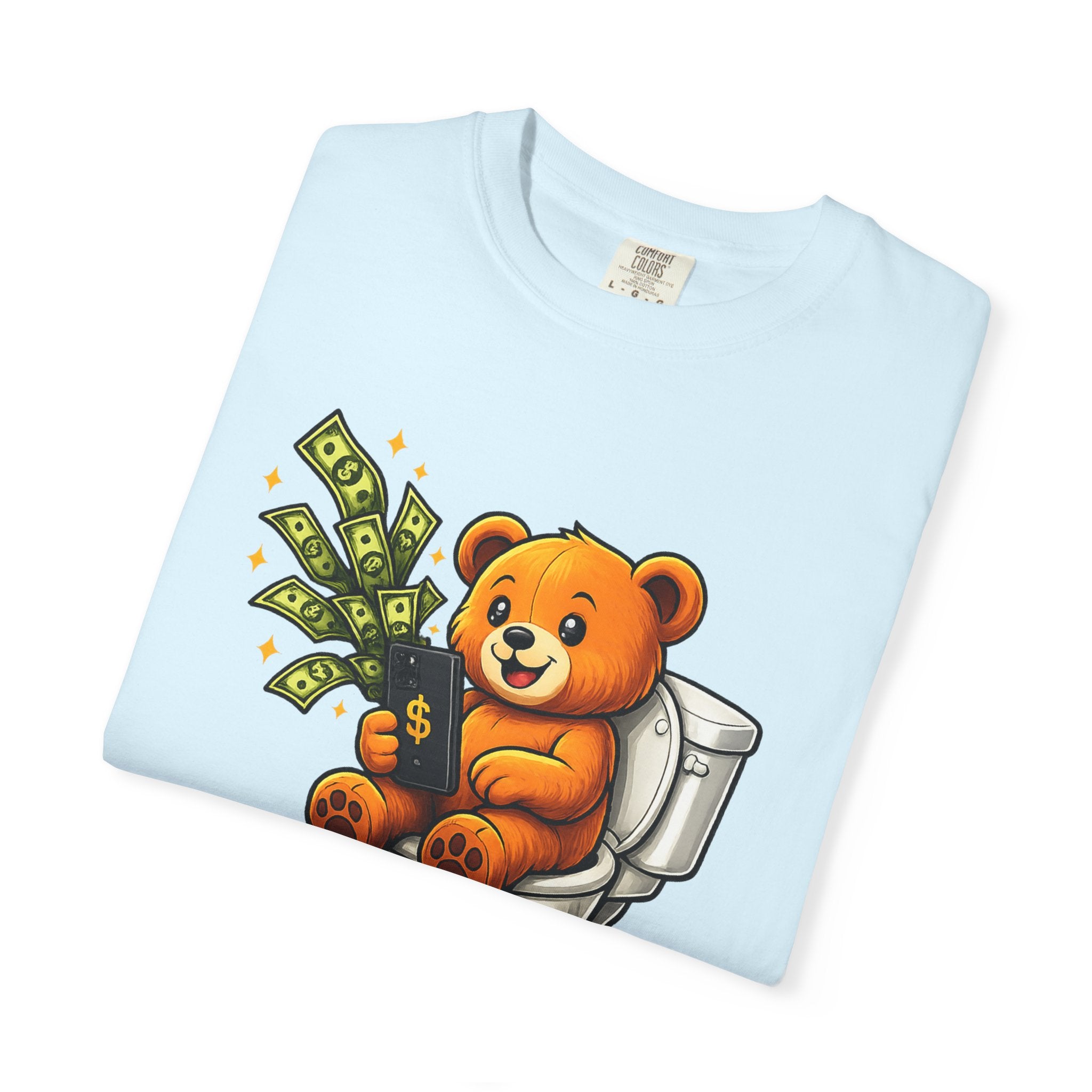 Bathroom Millionaire T-Shirt — Cute Bear on Toilet Graphic Tee