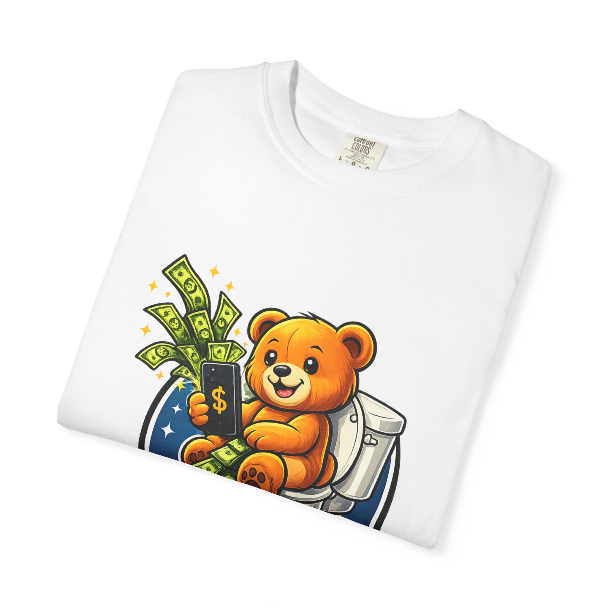 Bathroom Billionaire T-Shirt — Cute Bear on Toilet Graphic Tee