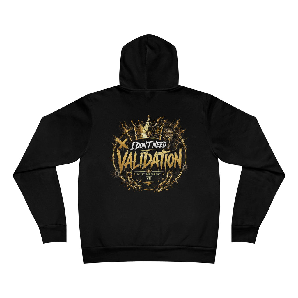 Validation Crown Hoodie — "I Don’t Need Validation" Graphic Pullover