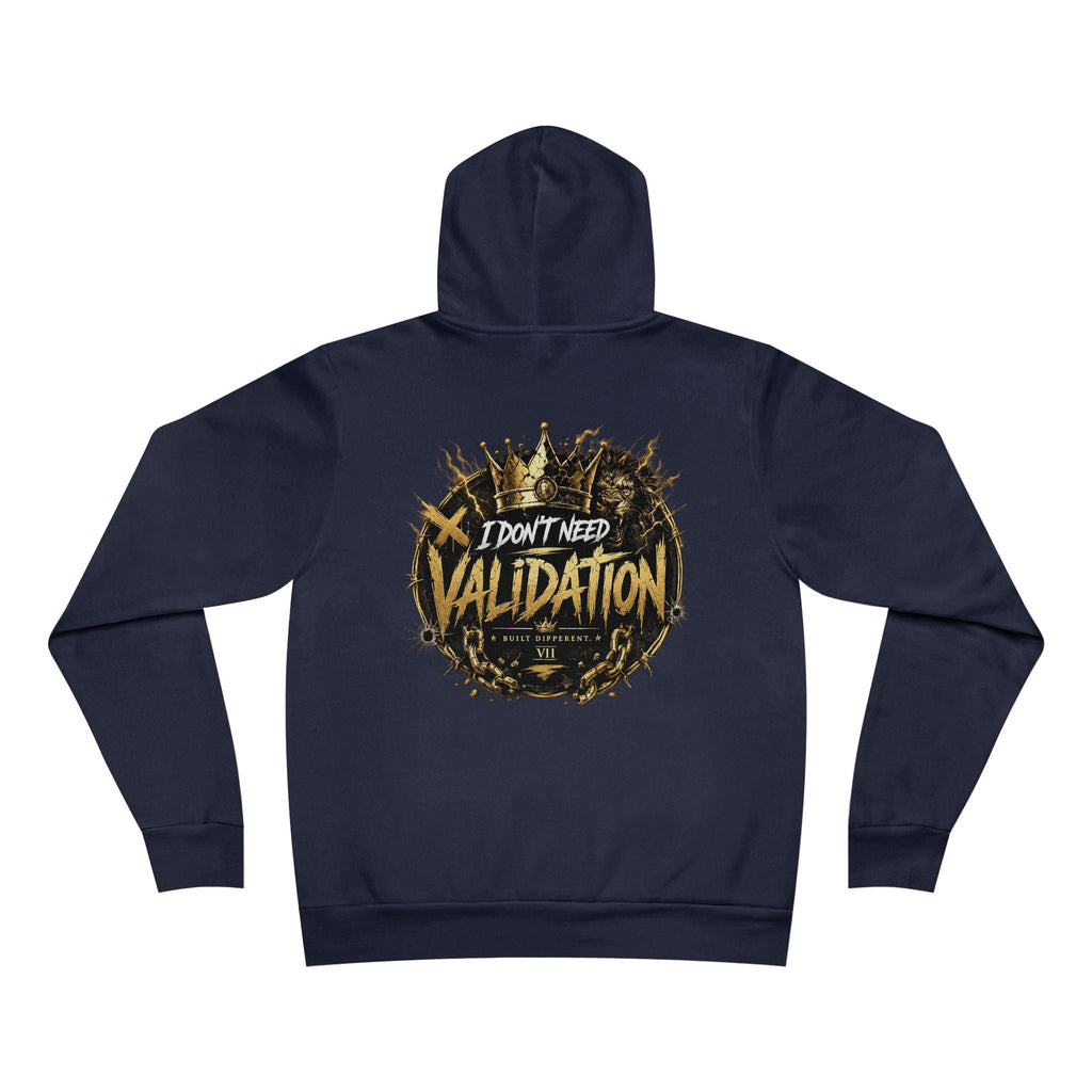 Validation Crown Hoodie — "I Don’t Need Validation" Graphic Pullover
