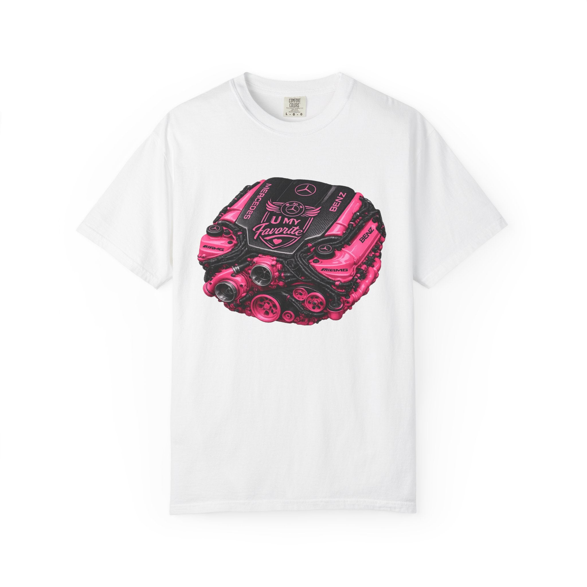 Car Engine Heart Tee — I Love Engines Graphic T-Shirt
