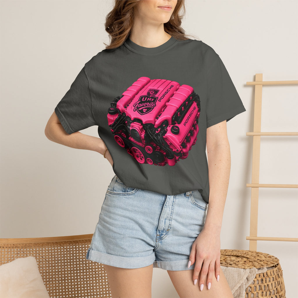 Retro Pink V8 Engine T-Shirt