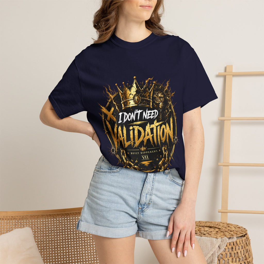 I Don’t Need Validation Graphic Tee — Bold Crown Streetwear T-Shirt