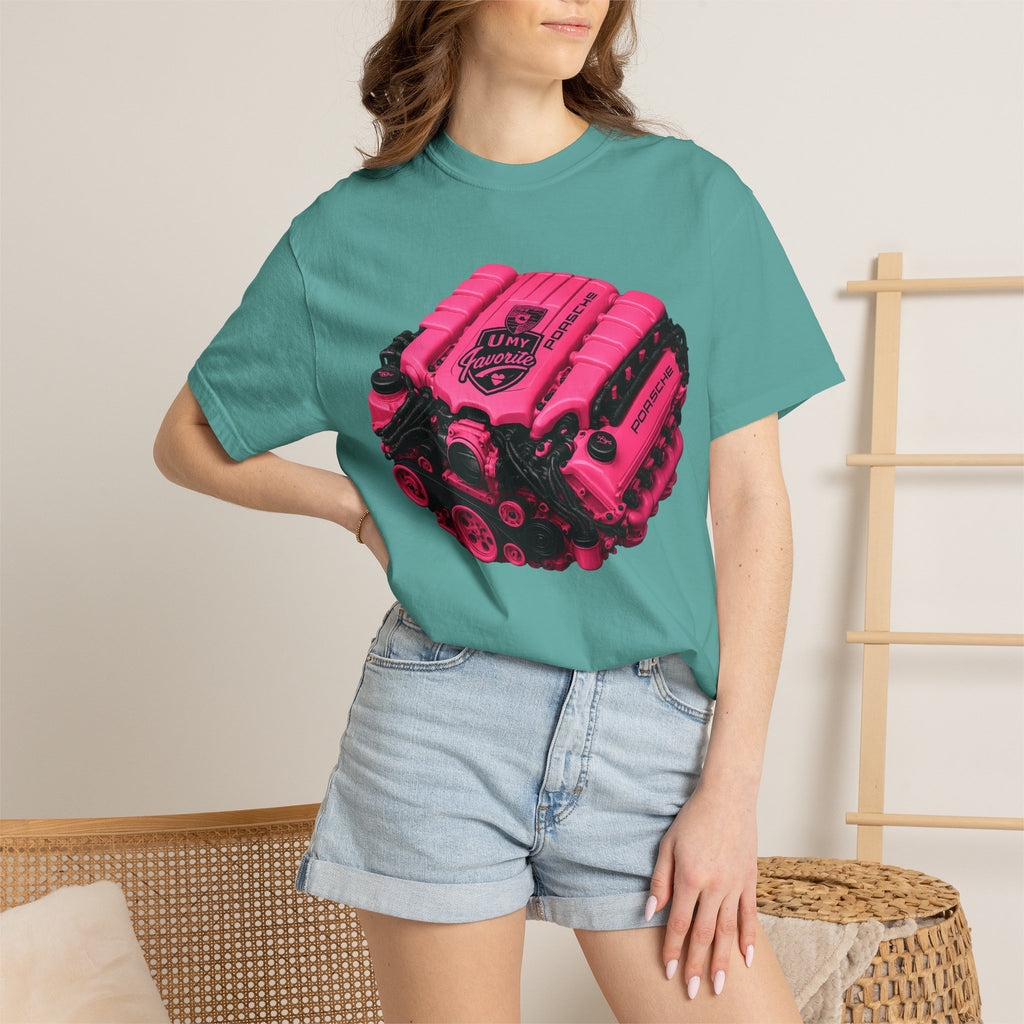 Retro Pink V8 Engine T-Shirt
