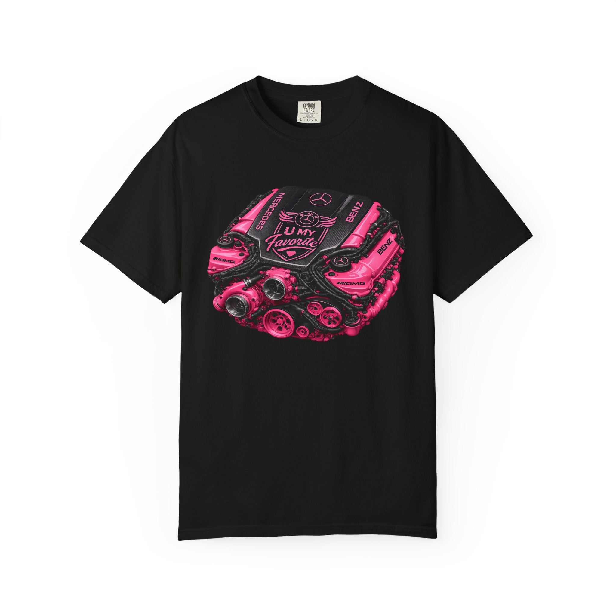 Car Engine Heart Tee — I Love Engines Graphic T-Shirt