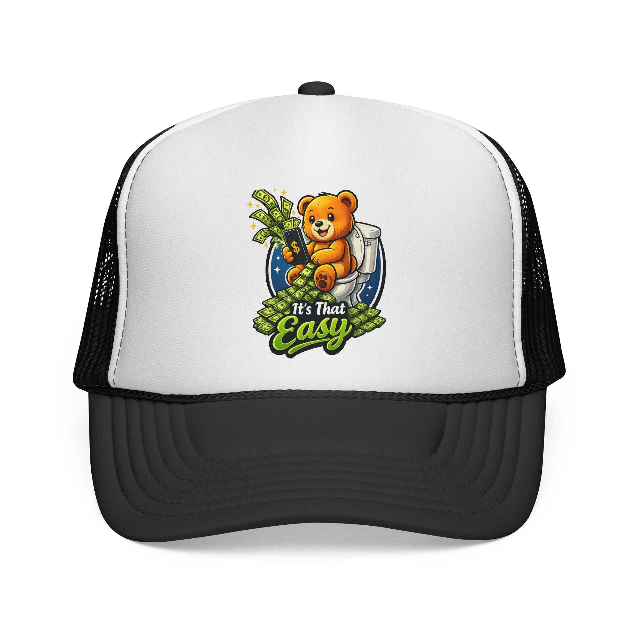 Trucker Cap - Cute Teddy Bear 'It's That Easy' Mesh Hat