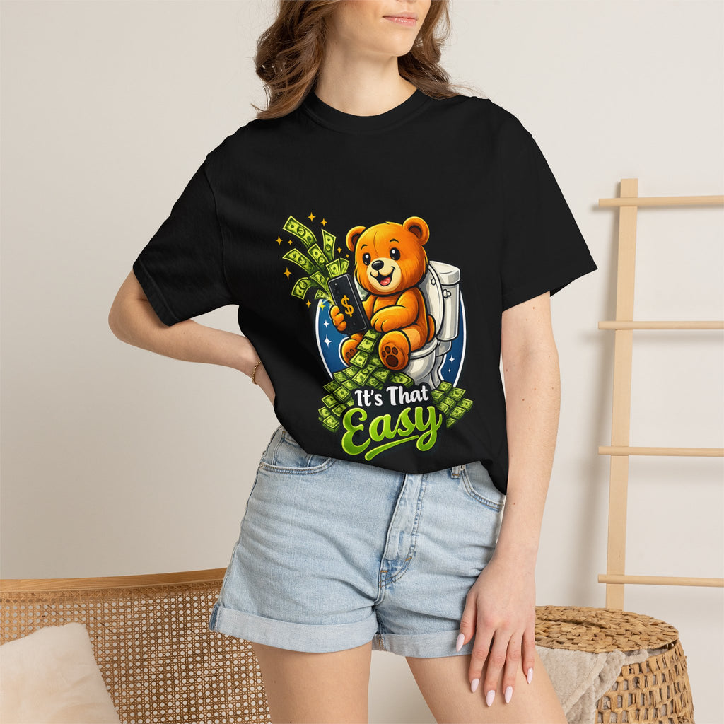 Bathroom Billionaire T-Shirt — Cute Bear on Toilet Graphic Tee
