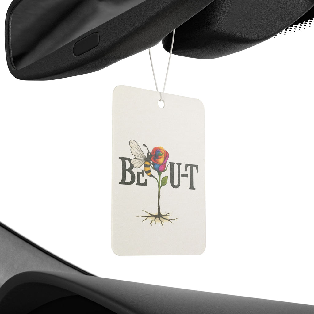 Car Air Freshener — 'Be Out' Floral Butterfly Design, Aromatic Hanging Scent for Cars & Small Spaces