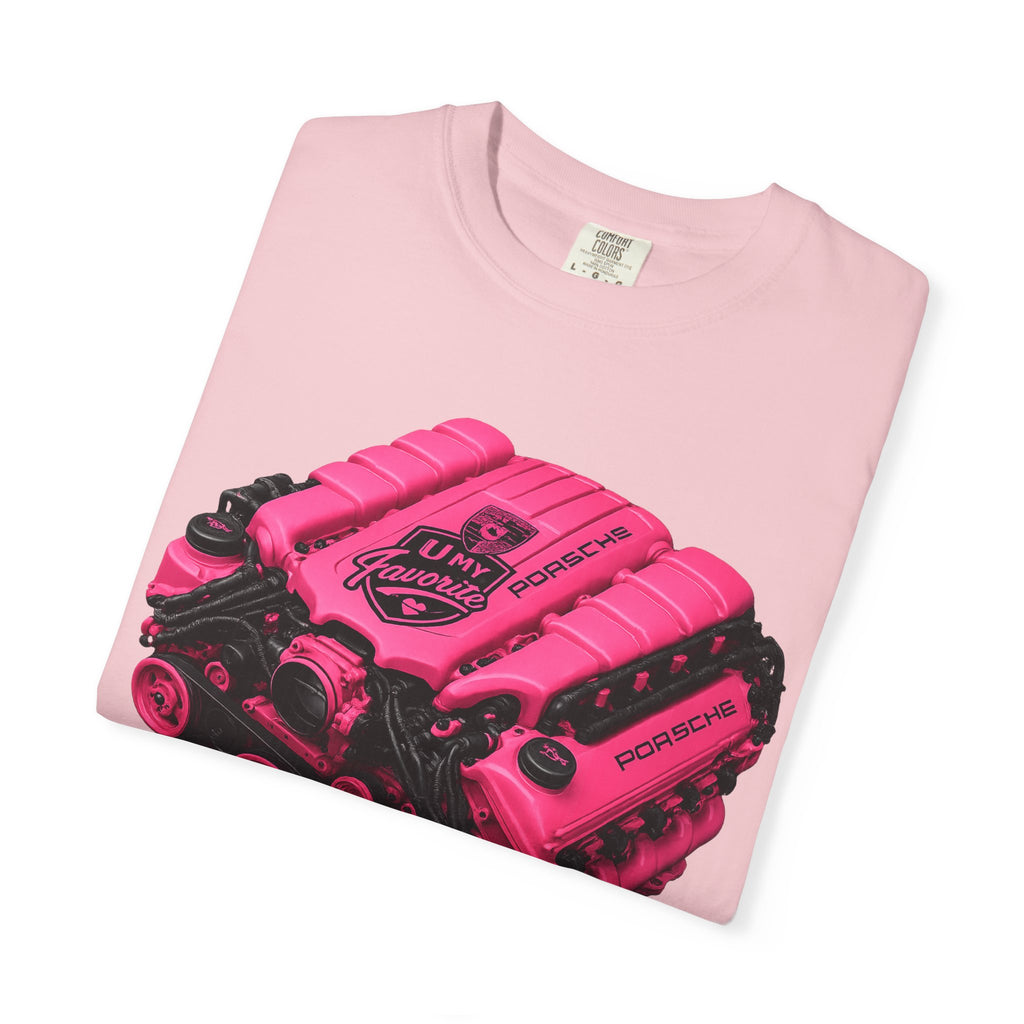 Retro Pink V8 Engine T-Shirt