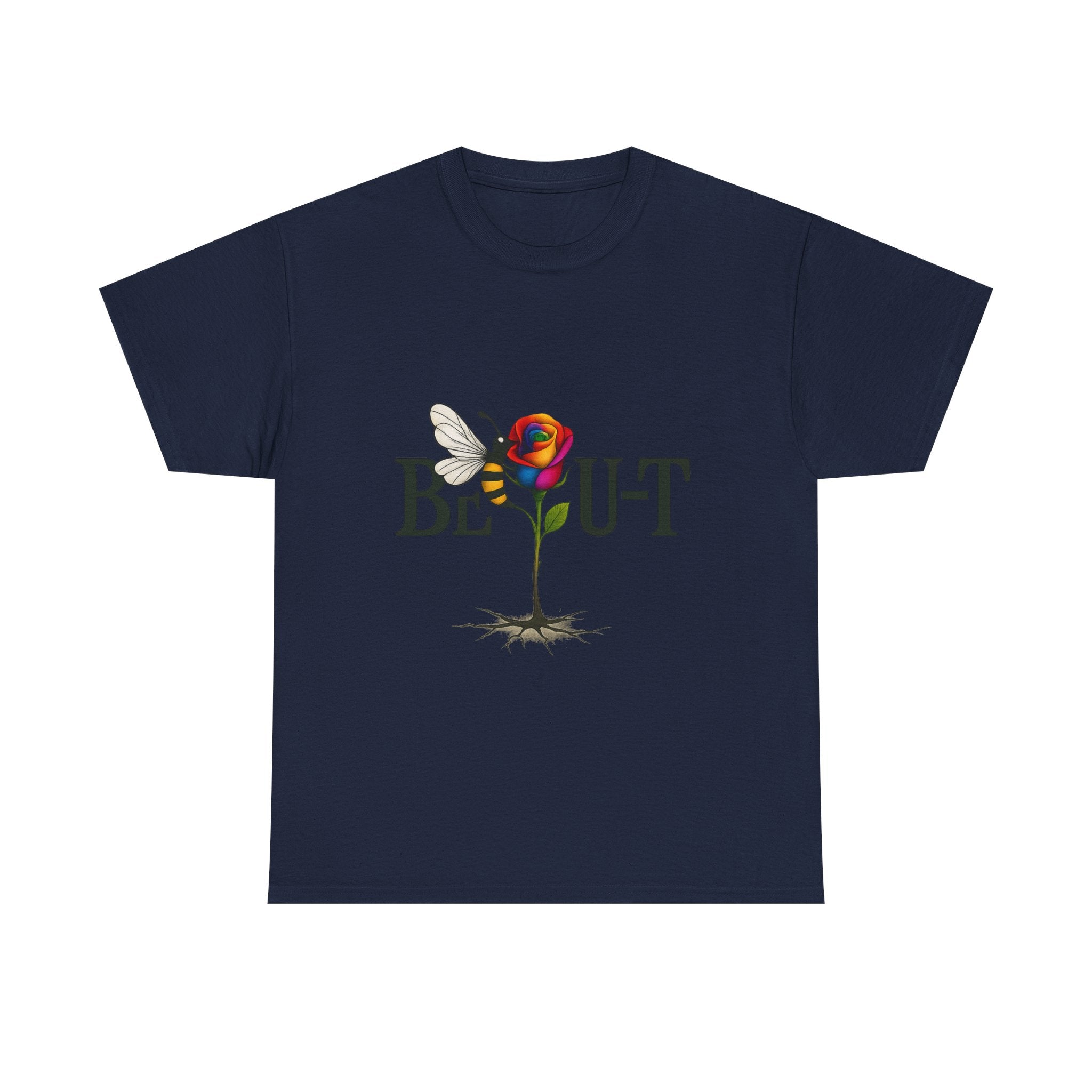 T-Shirt — "Be-Out" Rose & Bee Graphic Tee