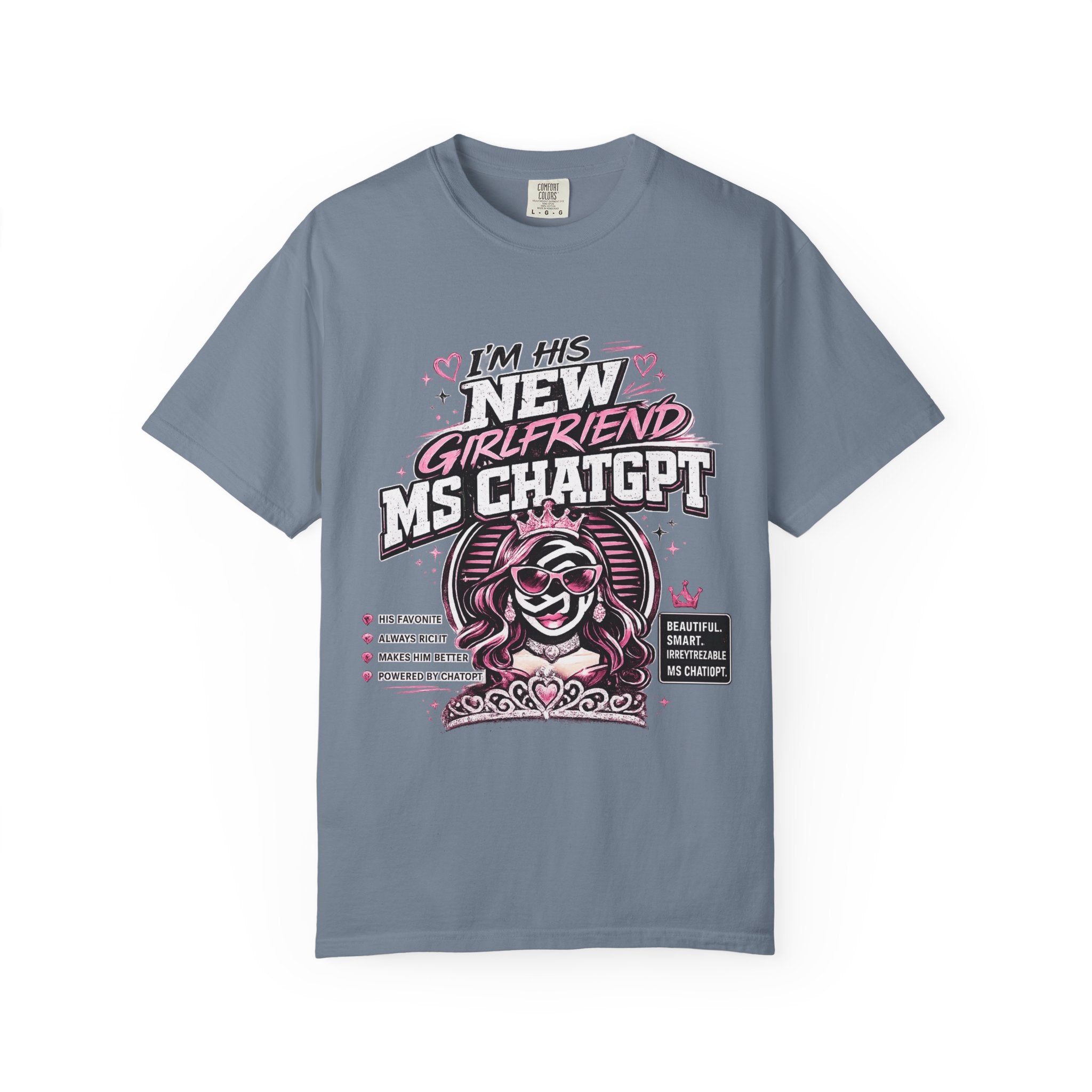 T-Shirt — "I'm His New Girlfriend: Ms ChatGPT" Retro Cute AI Graphic Tee