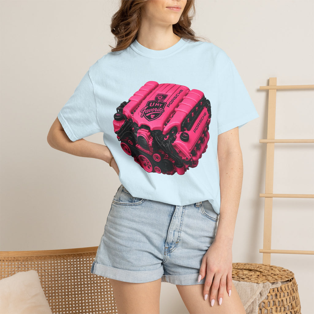 Retro Pink V8 Engine T-Shirt
