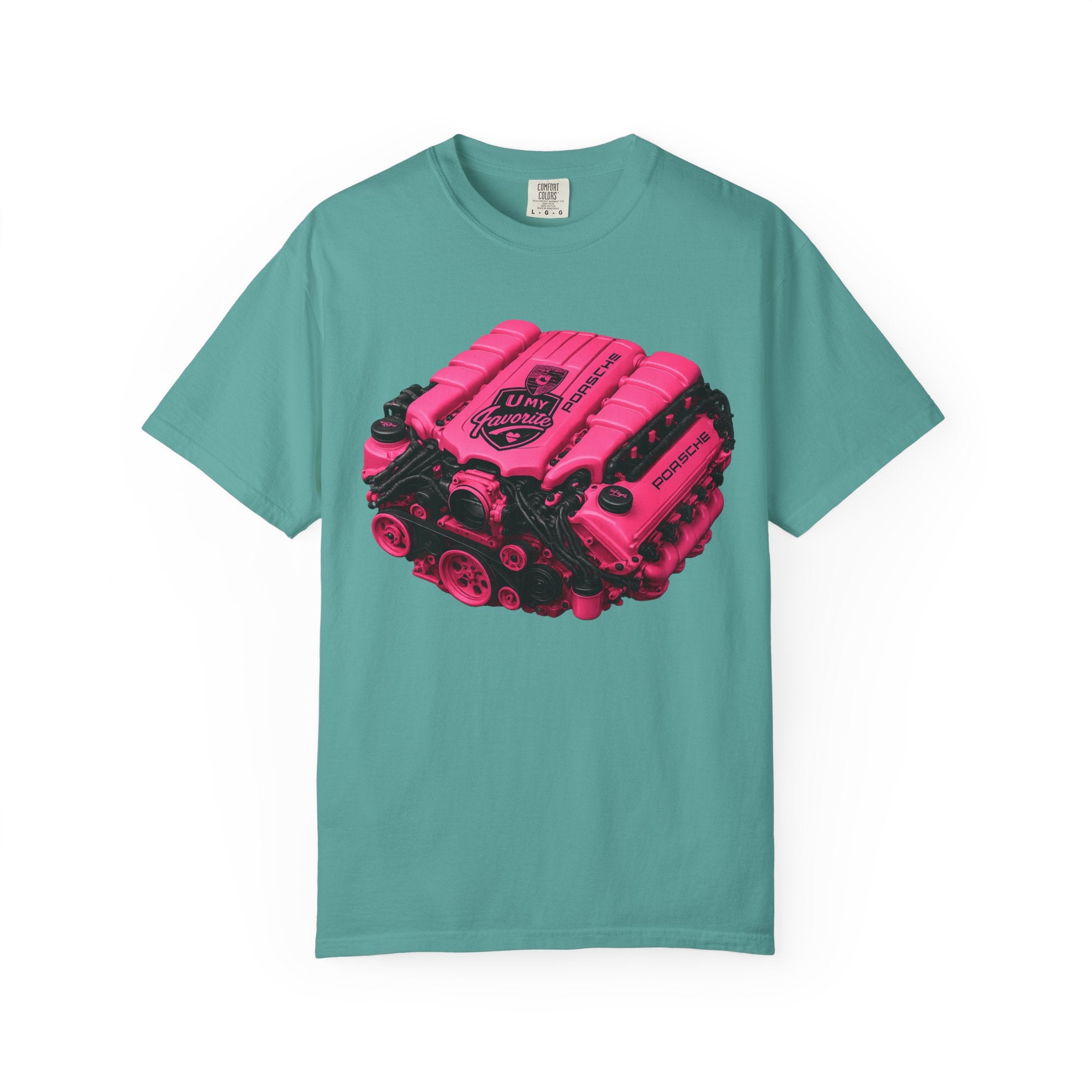 Retro Pink V8 Engine T-Shirt